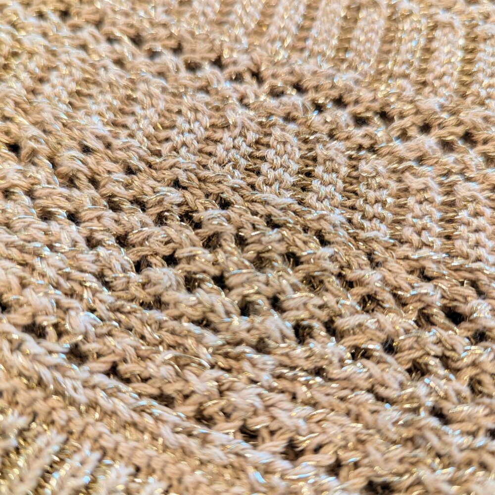 CHICO'S Travelers Slouchy Boat Neck Sweater 3 Gold 3/4 Sleeve Loose Weave Comfy - Picture 2 of 8